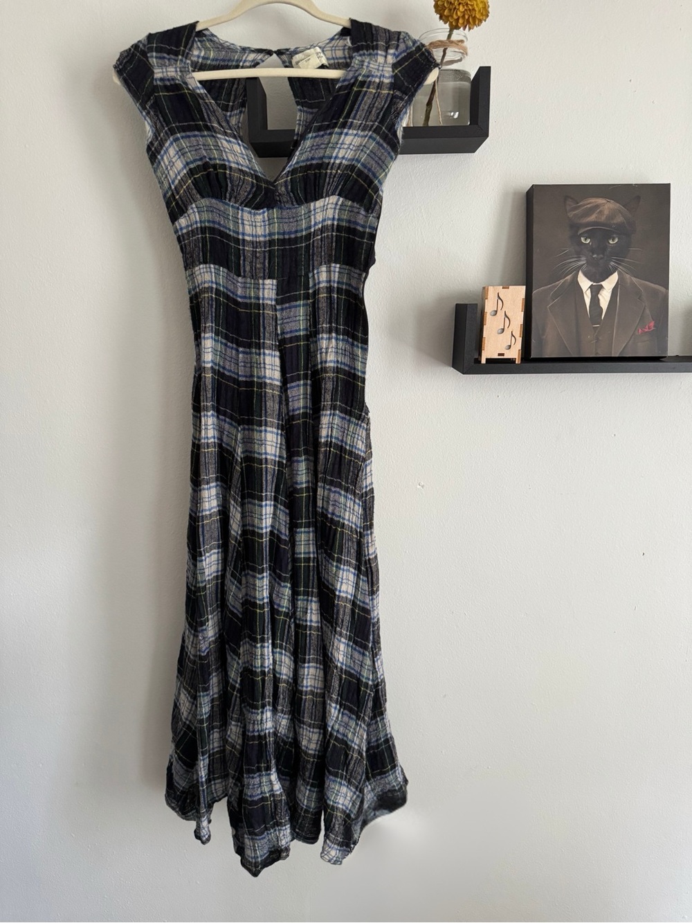 Denim & Supply Ralph Lauren Plaid Wool Blend Midi Dress